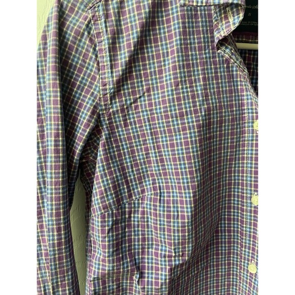 American Eagle Outfitters Long Sleeve Button Front Blouse Womens  Size 8 Purple - Picture 4 of 8